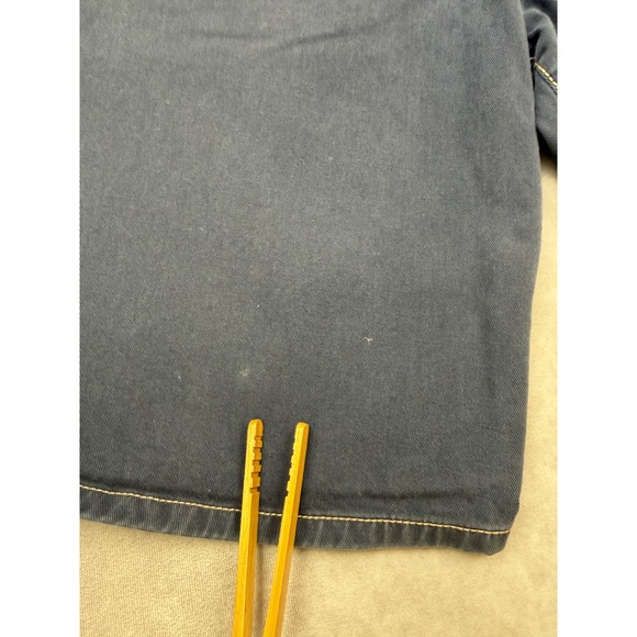 VTG 90's‎ Lucky Brand Dungarees Jeans Shorts Men 34 Blue Denim Distressed USA - Picture 10 of 16